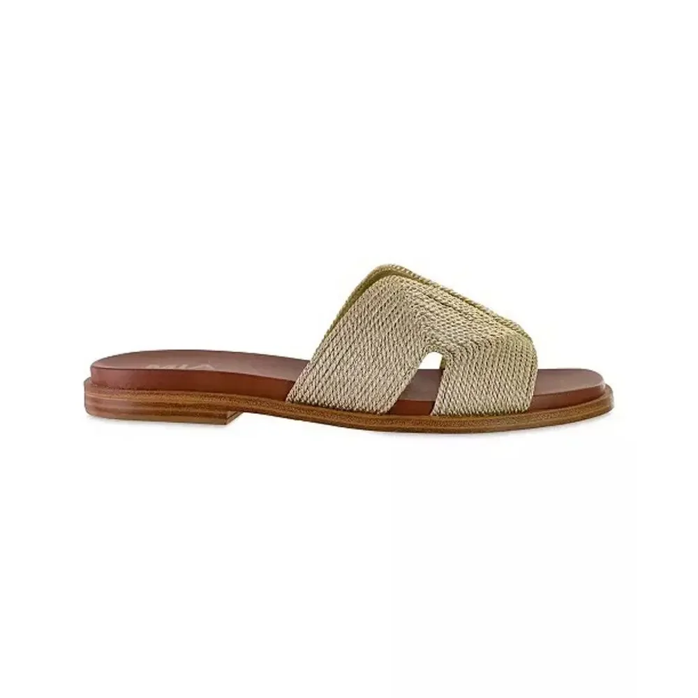 Mia Women's Dia Flat Gold Sandals Size 8M New With Box